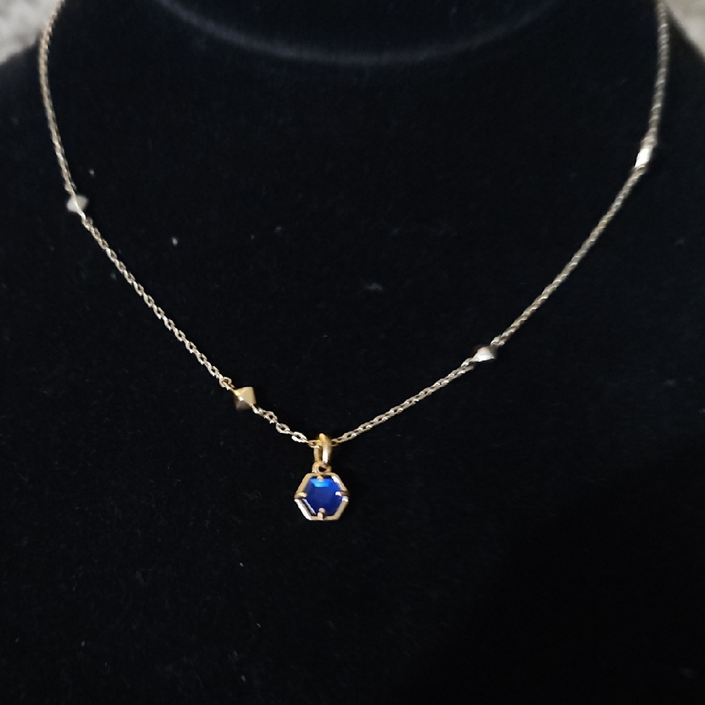 Kendra Scott Nola Short Blue Pendant Necklace